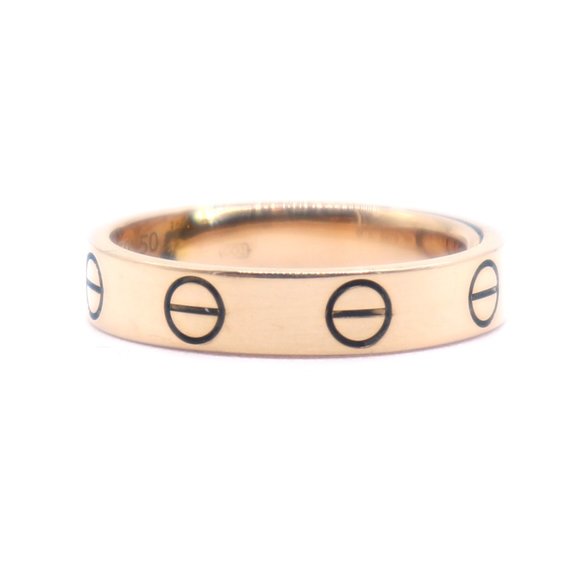 Cartier #43681 Rose Pink 18k Gold Love Wedding Band 3.5mm Wide Size 50 4.25 Ring - Picture 2 of 9